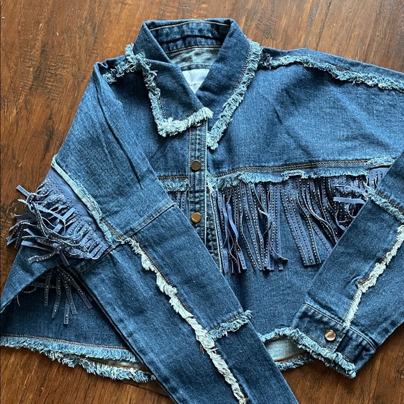 Fringe Denim Jacket - Picture 2 of 8